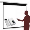 Pantalla de proyección eléctrica con control remoto