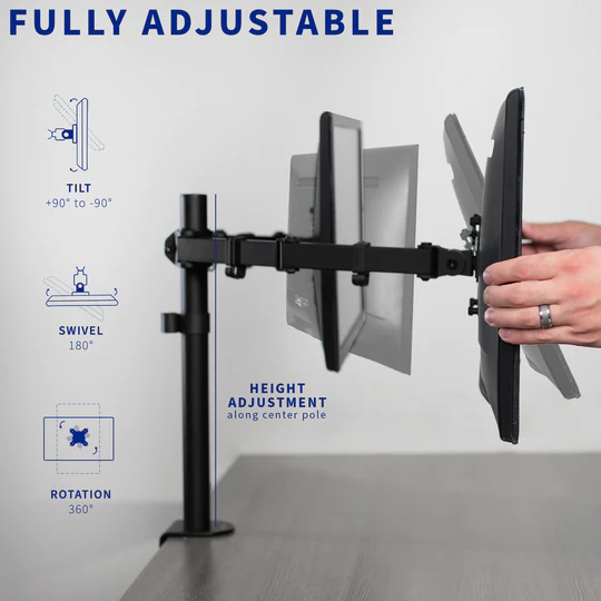 Soporte de escritorio para dos monitores - Yolkvisual