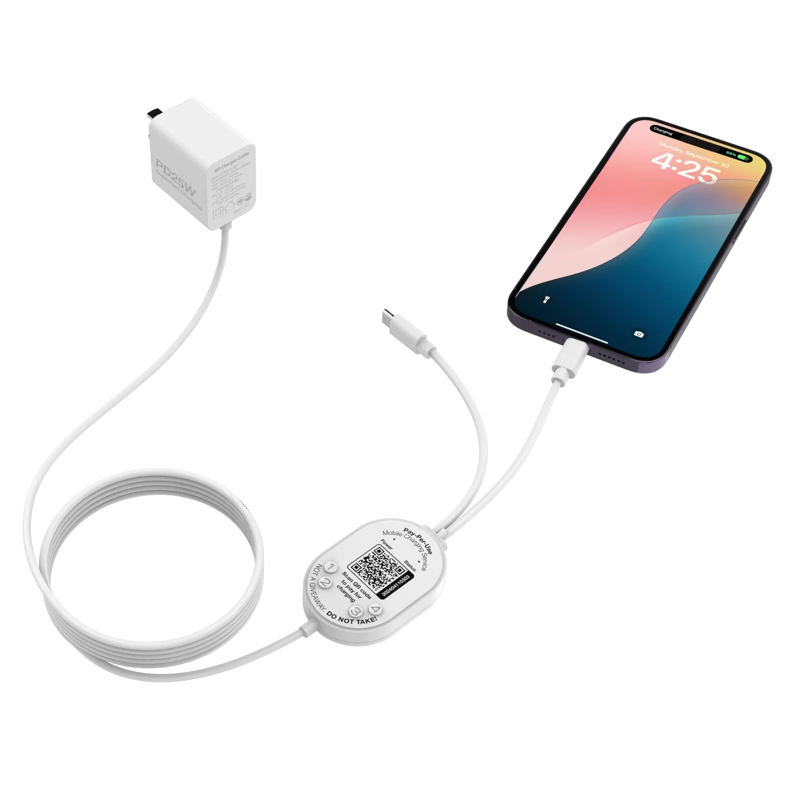 Cable Cargador con Pago QR Yolkvisual YV-AC01