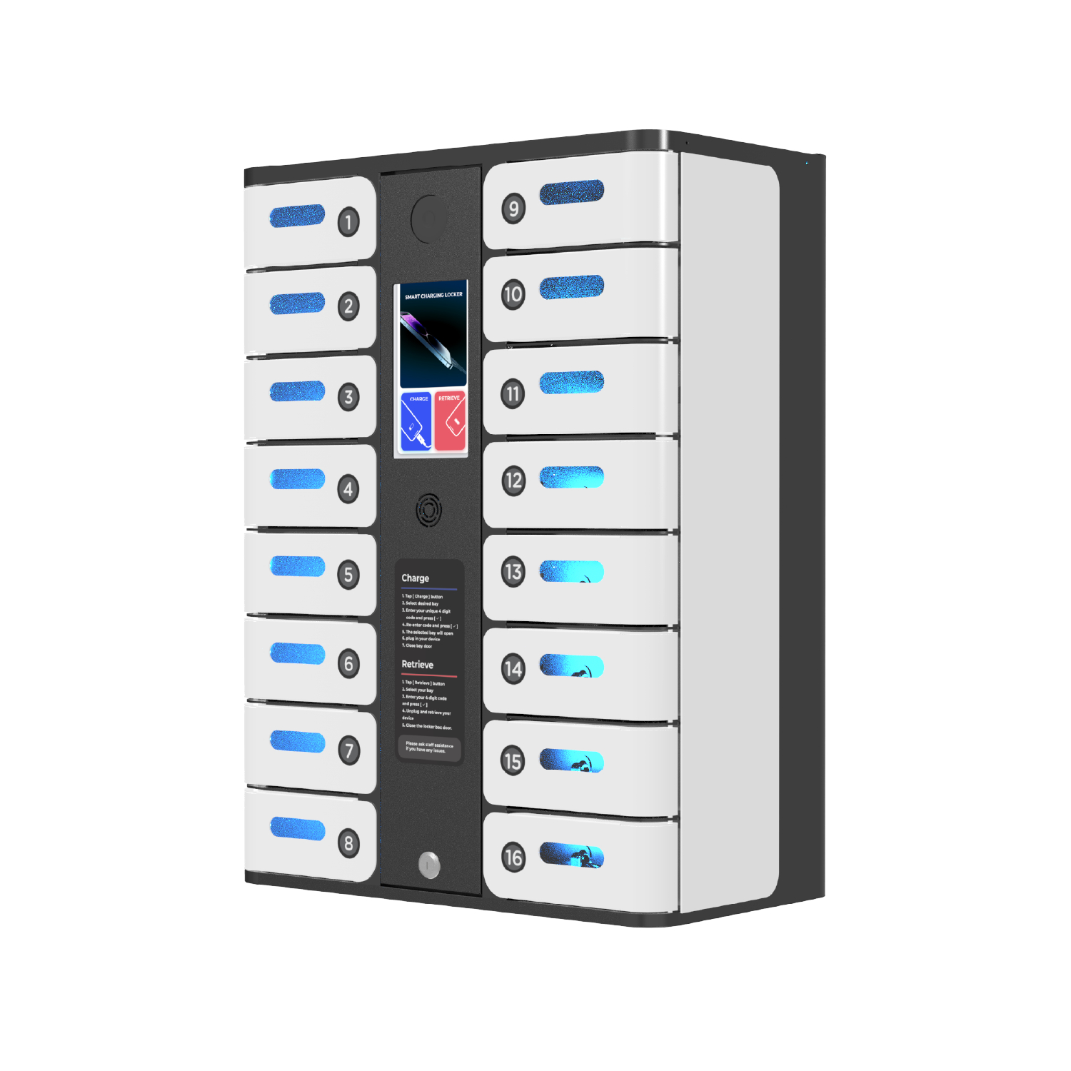 Locker de Carga Touch 16 Compartimentos Yolkvisual YV-LK16P
