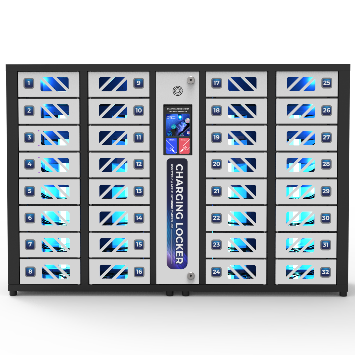 Locker de Carga Compacto 32 Compartimentos Yolkvisual YV-LK32C