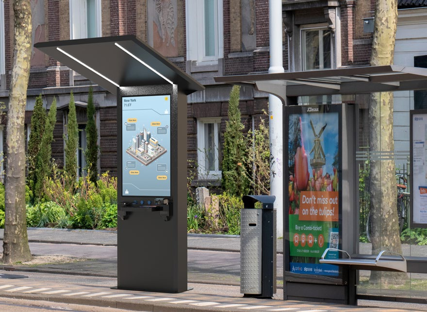 Estación Solar con Pantalla para Ciudad Inteligente Yolkvisual YV-SO07