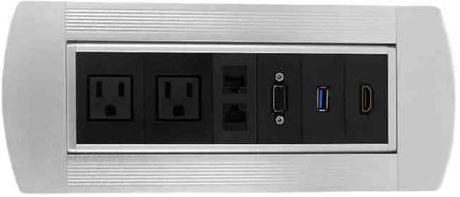 Multicontactos para escritorio en Guadalajara color plata