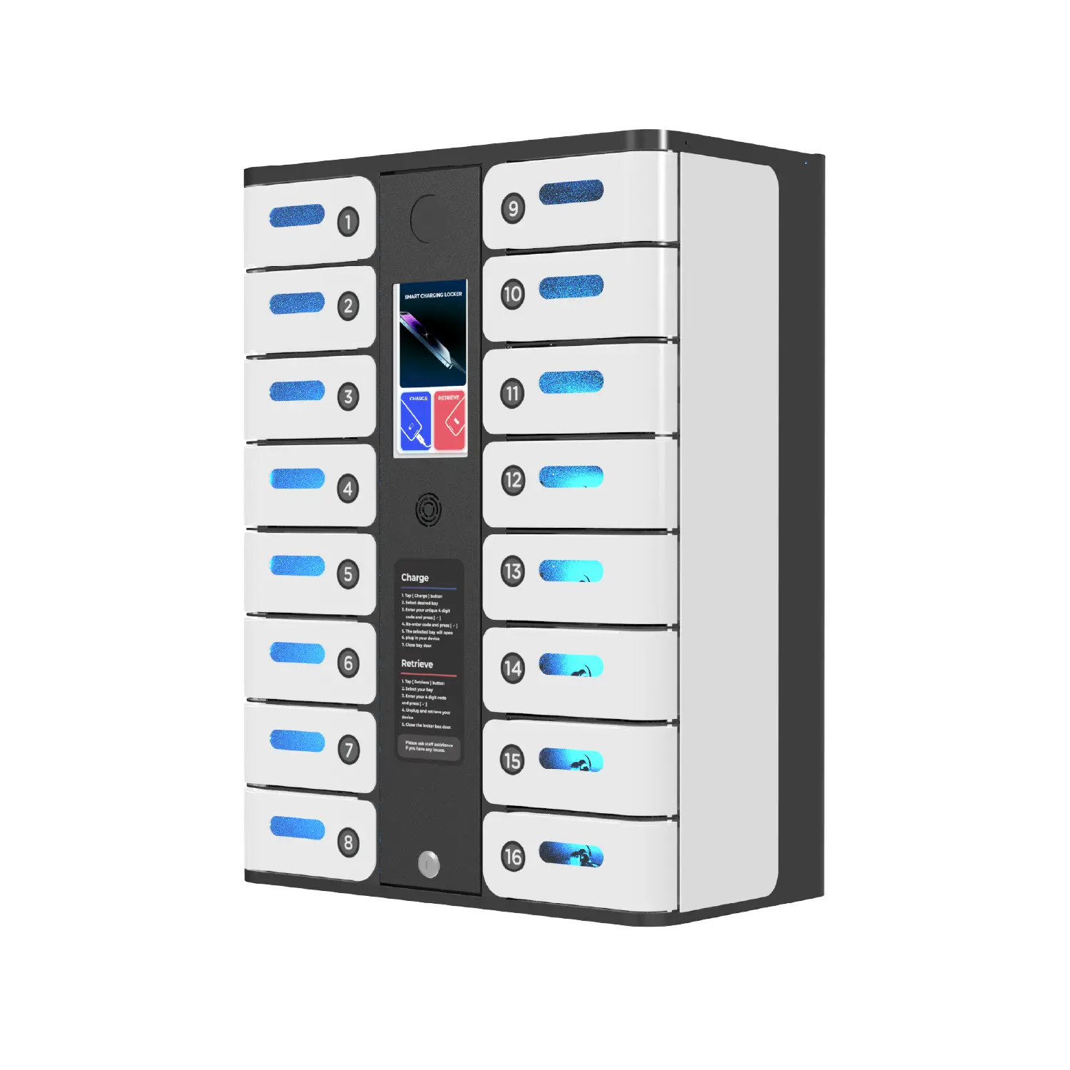 Locker de Carga Touch 16 Compartimentos Yolkvisual YV-LK16P
